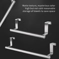 thumbnail image 7 of Large Towel Rack,Stainless Steel Single Rod Towel Rack,Kitchen Free Punch Towel Hanging Rod,Cabinet Door Back Rag Hanging Rack,Silver, 7 of 7