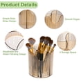 thumbnail image 3 of Unique Bargains Makeup Brush Cup 4 Slot Makeup Brush Holder for Vanity for Bathroom Countertops Brown, 3 of 7