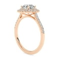 thumbnail image 3 of IGI Certified Double Halo Engagement Rings For Women, 1.40 Carat (ctw) Round Lab Grown Diamond Promise Ring For Her In 18k Solid Rose Gold | F-G, VS-SI Quality Ring Size-4, 3 of 4