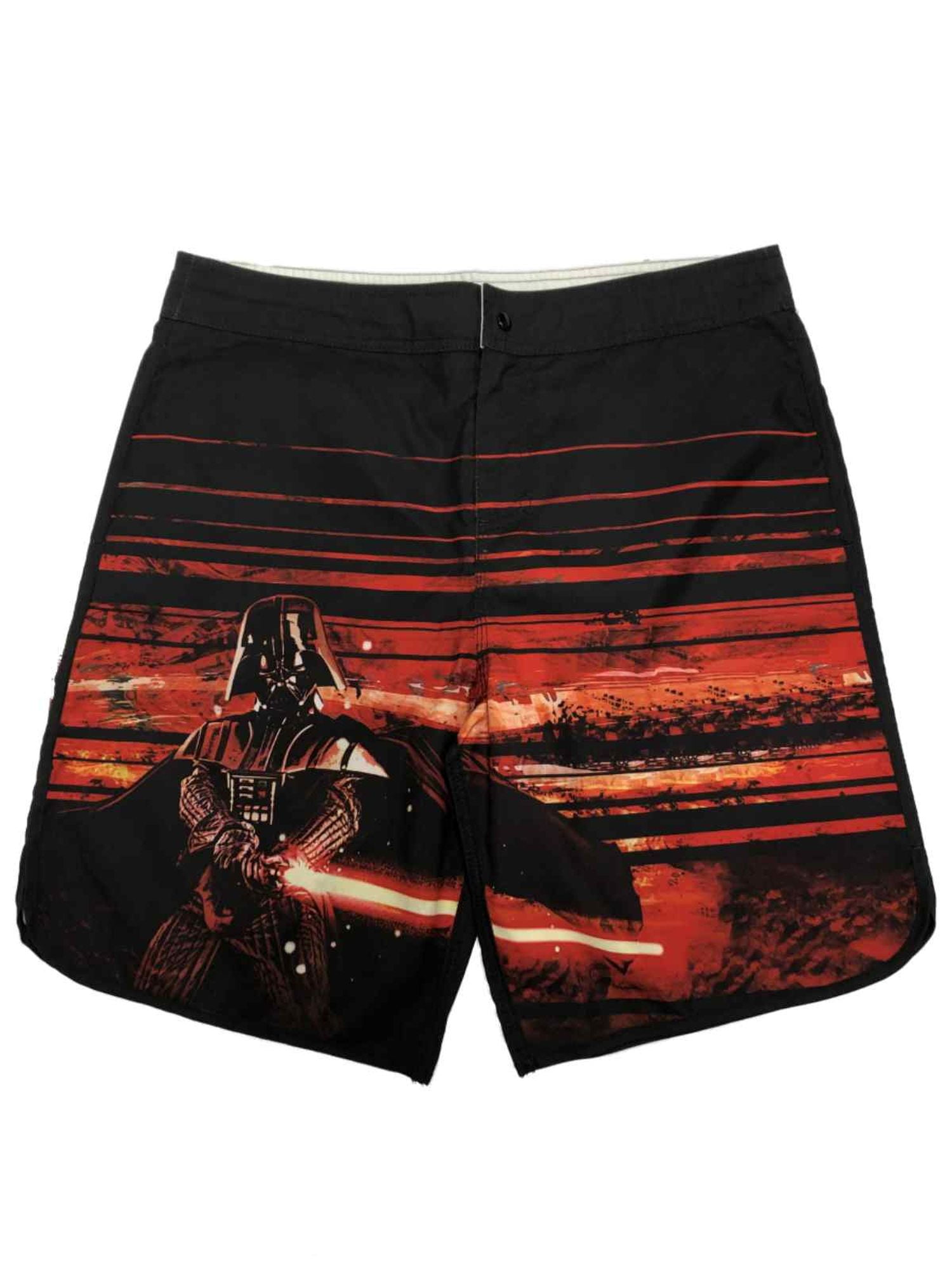 Star Wars Darth Vader Iconic Pattern Mens Black Polyester Swim Shorts Trunks 