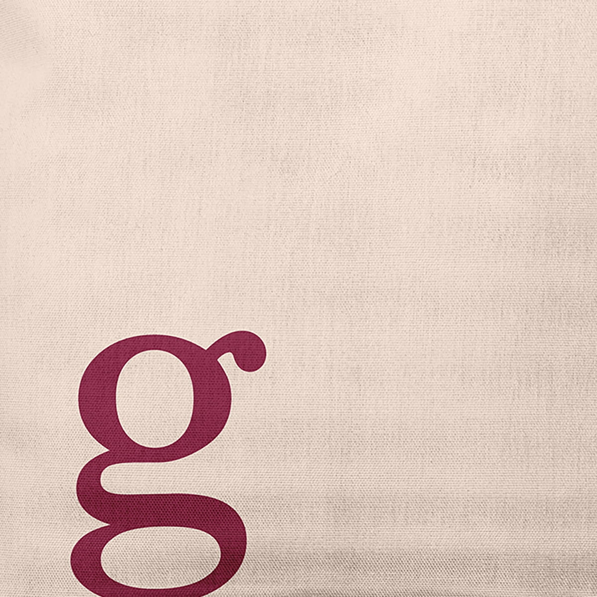 Simply Daisy 20" x 20" Modern Monogram Decorative Throw Pillow, Cranberry