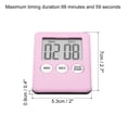thumbnail image 2 of Uxcell Digital Timer,2pack Small Count Down/UP Clock with Magnetic,Kitchen Timer Pink, 2 of 5