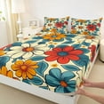thumbnail image 3 of Castle Fairy Teenagers Chic Floral Daisy Bed Sheets,Vintage Aesthetic King Sheets, 3 of 7
