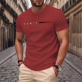 thumbnail image 1 of Tops para hombre, blusas y camisas de manga corta con cuello redondo para hombre, camisetas deportivas informales con estampado de manga corta y cuello redondo para hombre, blusas de poliéster para ho, 1 of 9