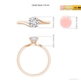 thumbnail image 5 of ANGARA Natural Solitaire Diamond Bypass Engagement Ring in 14K Rose Gold for Women (Size-5.9mm| Color-H| Clarity-SI2) | April Birthstone, Anniversary, Jewelry Gift for Women | Natural Diamond Ring, 5 of 10