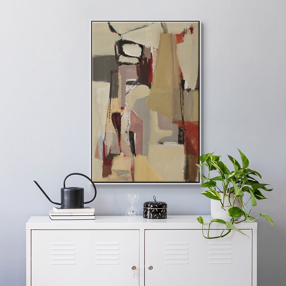 Peaches Framed Premium Gallery Wrapped Canvas - Ready to Hang - 25 x 37 - White Floating Frame