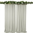 thumbnail image 2 of Koyal Wholesale Grey Chiffon Backdrop Wedding Curtains, Set of 1, 2 of 5