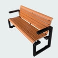 thumbnail image 1 of Outdoor Park Bench，garden Bench, Decorative Benches with Armrests and Backrests, Weather-Resistant Porch Chairs, Rugged Rust-proof Cast Iron Frame(120cm/47in), 1 of 7