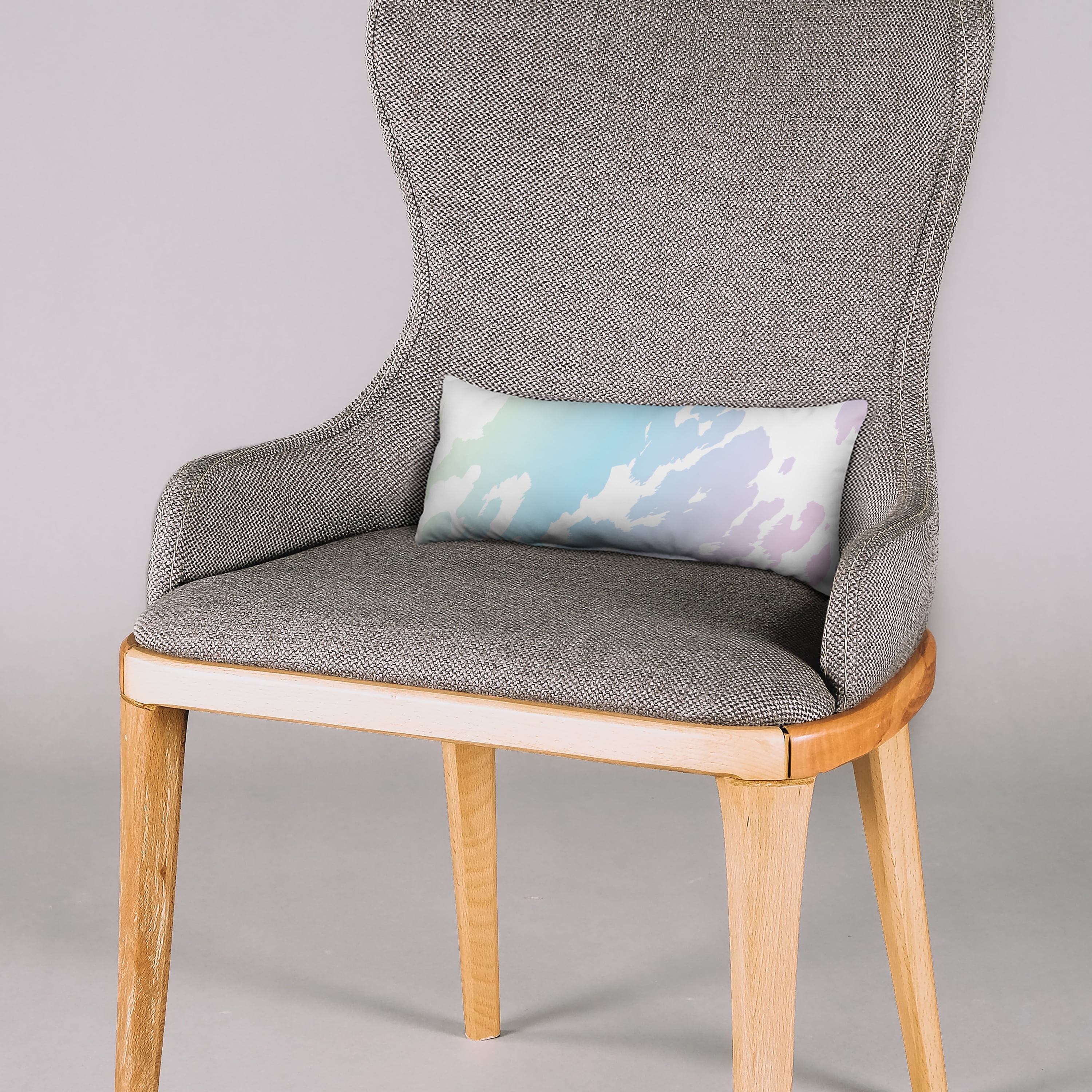 Everything Comfy Cow Print Decorative Pillow, 16x6 Inch, Pastel Gradient,