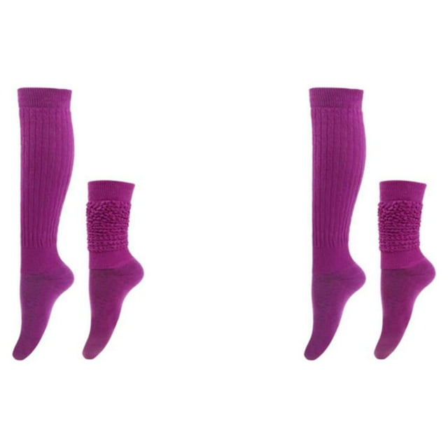 Transemion 2x Chaussettes Premium Résistantes à l'Usure pour n'Importe Où à Tout Moment Polyester Chaleur Stablement Fixées Sans Fil en Vrac Extra Violet 2Set