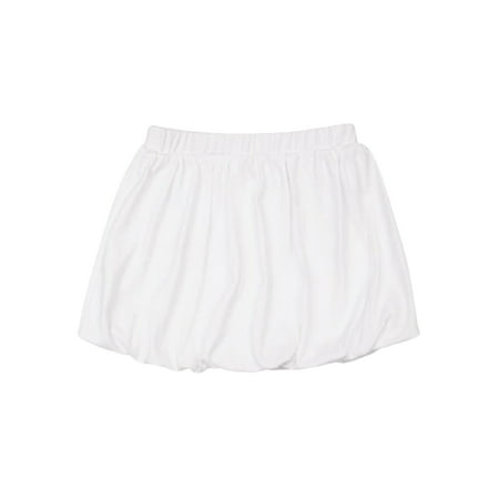 

Kidsy Toddler Baby Girls Embroidery Bubble Skirt – Peruvian Pima Cotton Balloon Skirt Elastic Waist Pull-On Solid Colors – White 6