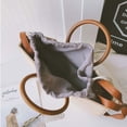 thumbnail image 4 of OULII Straw Beach Tote Bag Fashionable Wood Khaki 1Set Daily Use, 4 of 4