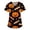 Black(Halloween Pumpkin), variant on Halloween Scrub Tops Women V Neck Plus Size Scrub Shirts Pumpkin Black Cat Nurse Stretchy Holiday Short Sleeve Loose Fit Uniform Workwear With Pockets White M