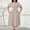 *Khaki, variant on Women's Round Neck Puff Sleeve Belted Swing Midi Dress,Retro Cocktail Party Dress Wine,Women's Plus L