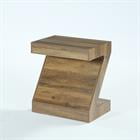 Demi Bonn Z-Shaped End Table, Wooden Sofa Side Table Nightstand for Hallway, Bedroom, Living Room, Brown
