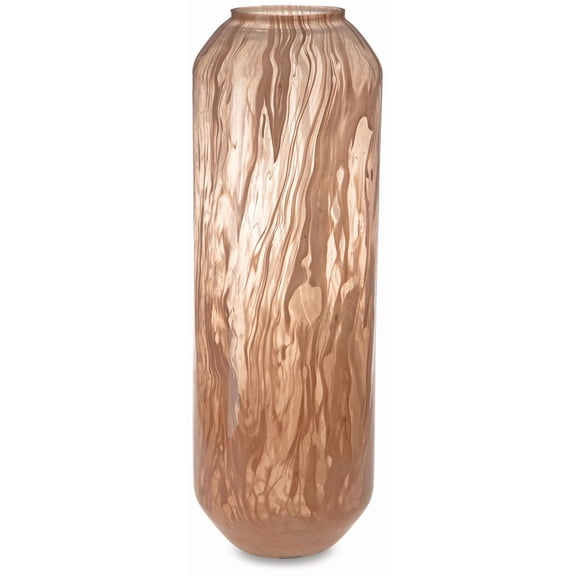 Signature Design by Ashley Dushby 20.13" Glass Vase, Blush Pink Finish Decor