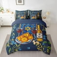 thumbnail image 2 of Feelyou Happy Chanukah Bedding Comforter Set 7pcs for Teen, Jungle Olive Branch King Bedding Sets, 2 of 7