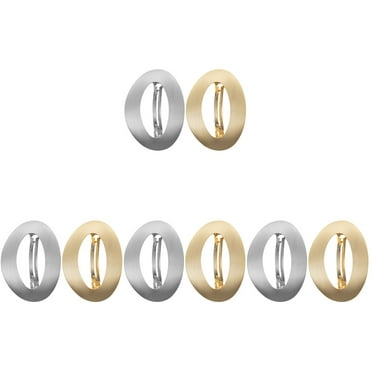 8 Pcs Alloy Spring Clip Hair Pin Bobby Pins Black Aesthetic Hair Accessories Metallic Hair Clips Ponytail Cuff Miss