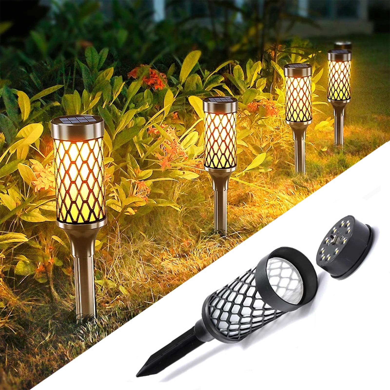 Dvumao Kitchen Accessories, Solar Light Outdoor Solar Lights Outdoor IP65, Wireless Solar Flooding Light For Porch Garden Patio Drive-way Pathways, Women Gifts