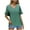 Blue-02, variant on Womens Tops Casual V Neck Ruffle Sleeve T Shirts Babydoll Loose Fit Peplum Tops