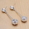 thumbnail image 4 of Anika Jewellers Cuff Multi-Color Natural Garnet, White Topaz Earrings 925 Sterling, Silver, 4 of 4