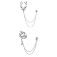thumbnail image 1 of 2 Uds Puntas de Dragón Ciervo Cadenas de Eslabones Dobles Borlas Collar Alfileres, 1 of 9