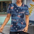 thumbnail image 4 of DailyTrove Women's Star-Spangled Banner Print T-Shirt - Short Sleeve Casual Tee, Patriotic for American Celebrations & Streetwear, 4 of 4