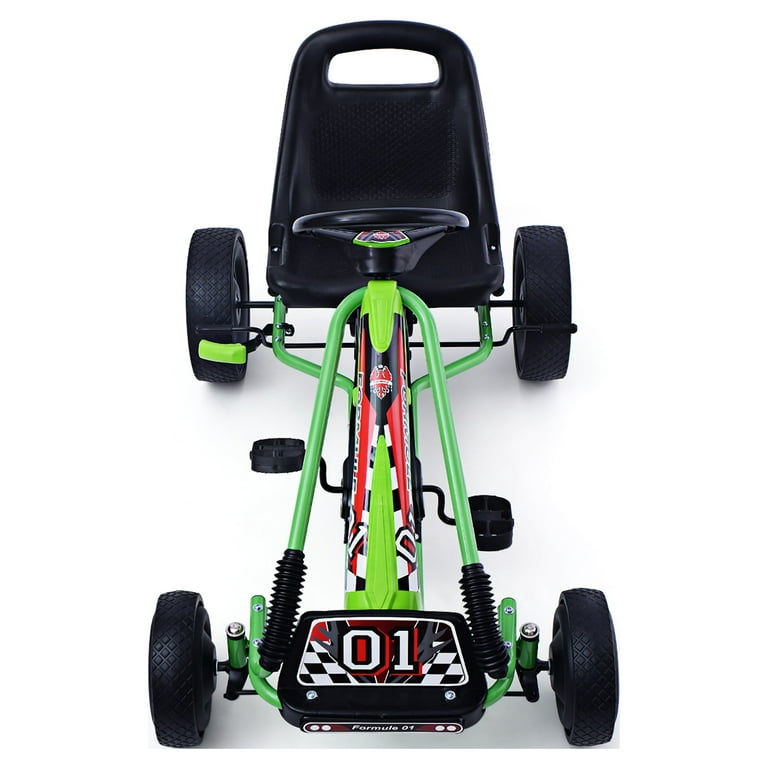 Kids Pedal Go Kart Play Set with Adjustable Seat - Costway