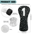 thumbnail image 6 of Yuyamidu Black Leopard Print Golf Club Head Covers Fashion Golf Headcovers for Driver Fairway Woods Hybrids, Waterproof PU Leather Golf Club Cover Accessory, 6 of 8