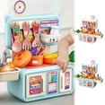 thumbnail image 1 of Juego de cocina de juguete con fregadero y agua corriente | Mini juego de mesa de cocina de plástico | Jugar Comida y utensilios | Cestas de almacenamiento | Accesorios realistas | 12,4 x 10,62 x, 1 of 5