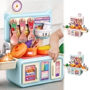 Viflosae Kitchen Play Food Kitchen Toy Set Equipped with Faucet and Kitchen Toy Simulation Game Sink Can Press Out Water and Pretend To Play Cooking Games with Children