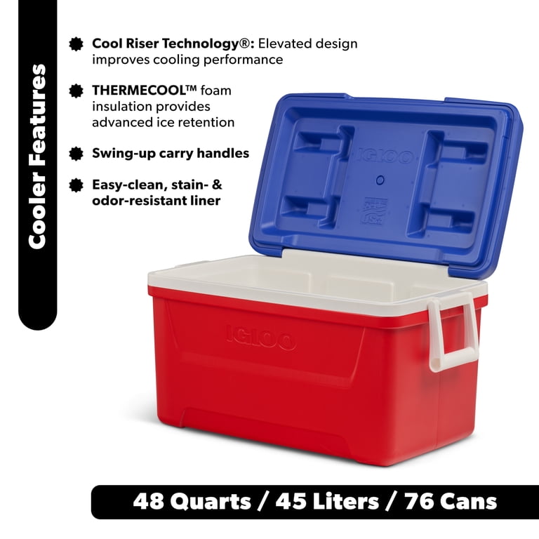 Igloo Laguna 48 Koelbox, 45 Liter, Rood