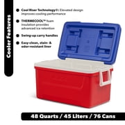 Igloo 48 QT Laguna Hard Sided Ice Chest Cooler, Red White & Blue
