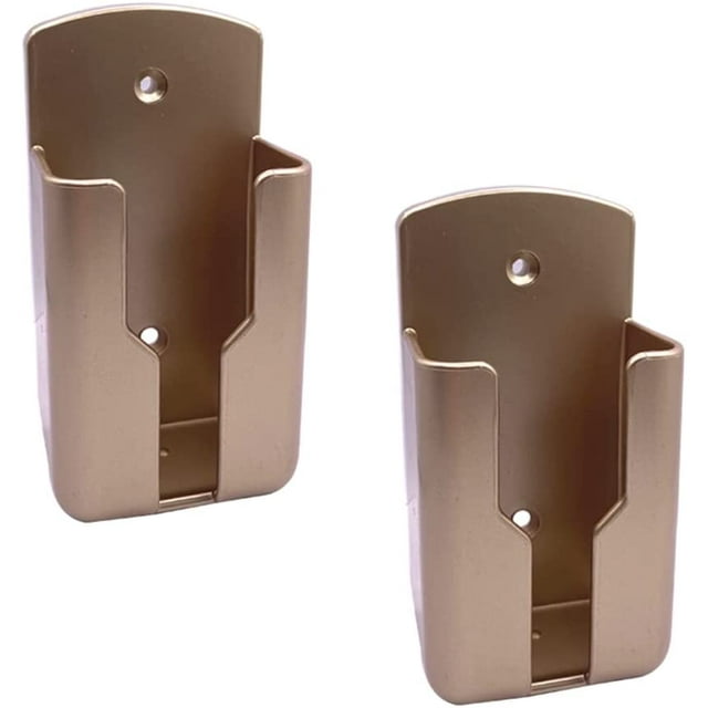4 Pcs Remote Control Holders Rack Wall Mount Media Organizer Phone Charging Storage Box for Home Office Living Room Bedroom (Gold, Small)