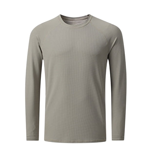 Birdeem Mens Summer Solid Color Lightweight Breathable and Solid Color Long Sleeved