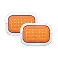 thumbnail image 1 of Plafon Rectangular 18 Led Arillo Gel Bisel Cromado 12-24v 2pz Malubero Anaranjado, 1 of 5