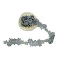 thumbnail image 3 of 1.75" Embroidered Floral Gray with Silver Metallic by Yard (1.75 Gray), 3 of 3
