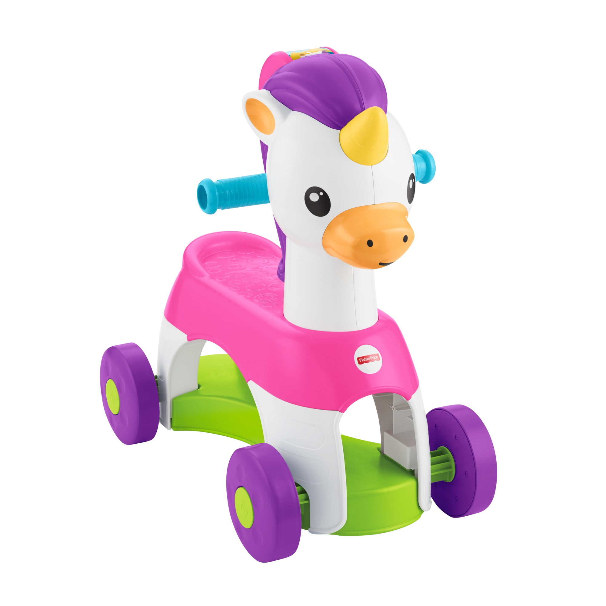 Kids Unicorn Ride On Riding Toy Baby Toddler Sounds Fisher Price Rollin Tunes 