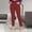 *Wine, variant on ClodeEU Women's High Waisted Slim Fit Cropped Pants, Elastic Waist Tapered Trousers with Pockets, Casual Workwear Pants Beige,Women's Plus L