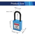 thumbnail image 2 of Wekity Lockout Tagout Locks Safety Padlock Loto Locks Keyed Alike PA Lock Out Tag Out Steel Shackle Small Luggage Padlocks Blue 1PCS-0621, 2 of 5