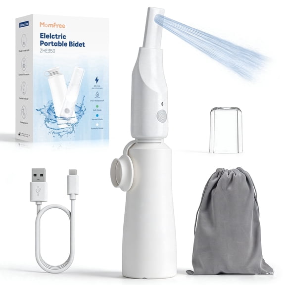 Portable Bidet for Travel, Electric Handheld Bidet Sprayer with 350ml Bottle, 3-Speed Water Spray, USB-C Rechargeable, IPX7 Waterproof for Postpartum & Personal Hygiene