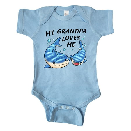 

Inktastic My Grandpa Loves Me- whale shark Gift Baby Boy or Baby Girl Bodysuit