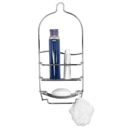 Chrome Plated Steel Shower Caddy with Wash Cloth Bar