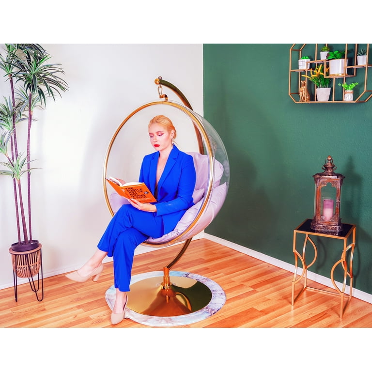 Hanging bubble chair gold best sale