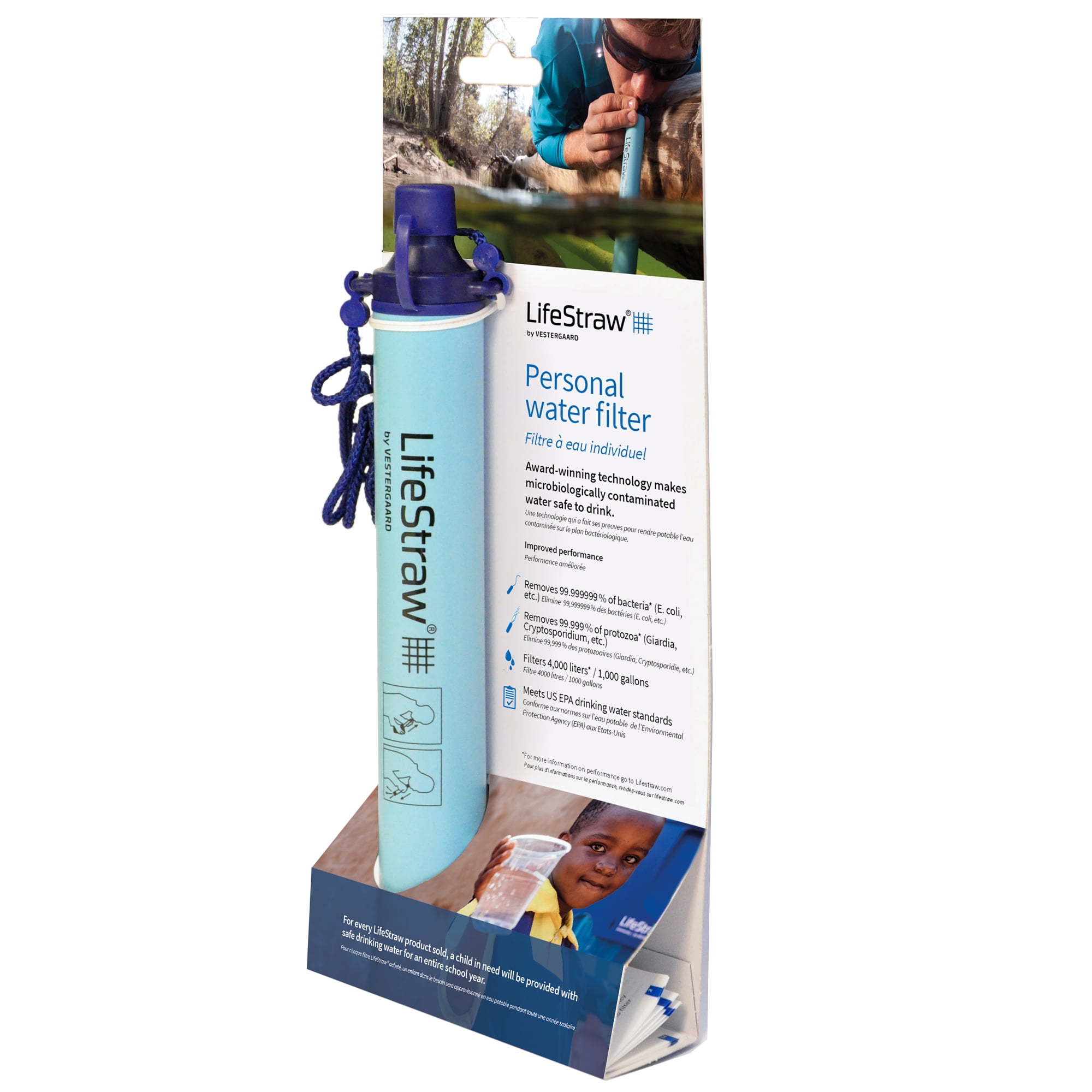 Health Digest -  Life Straw  is a water filter designed to be used by one  person to filter water so that they may safely drink it. It filters a  maximum