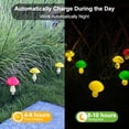 thumbnail image 4 of Lámpara solar en forma de hongo, lámpara solar en forma de hongo para jardín al aire libre, resistente al agua, lámpara LED solar en forma de hongo multicolor., 4 of 5
