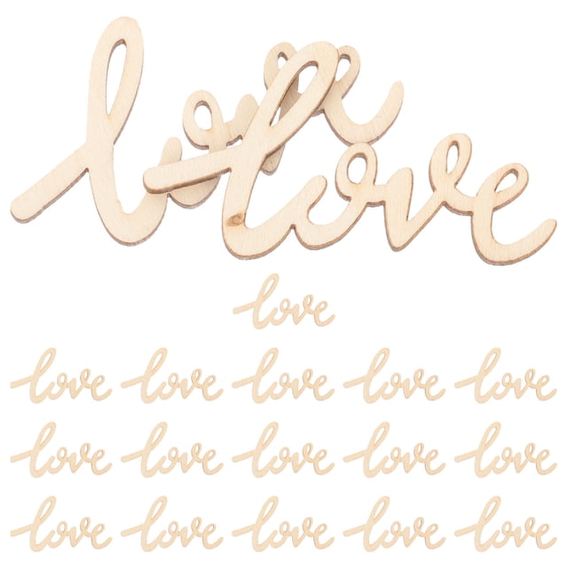WASHWEPE 18Pack Letter for Wall Decor Natural Wood Color Crafting for Festival Decorations