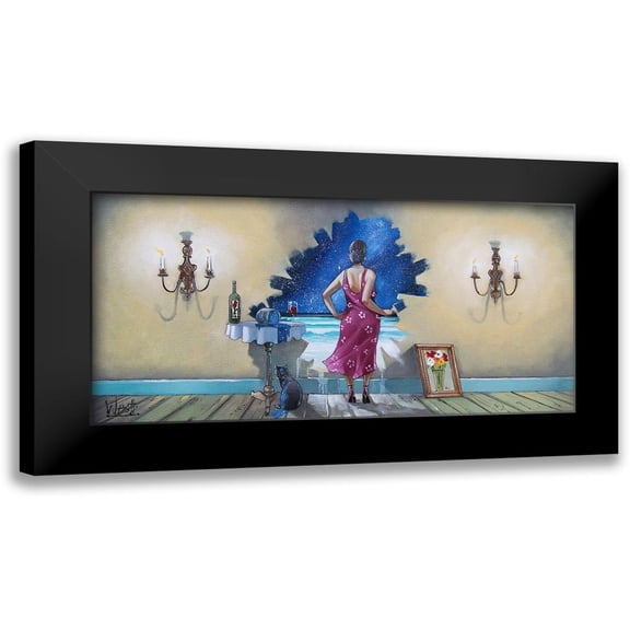 West, Ronald 14x9 Black Modern Framed Museum Art Print Titled - When I Dream I