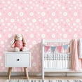 thumbnail image 6 of Peel and Stick Wallpaper Pink Floral Daisies Self Adhesive Removable Renter Friendly Contact Paper for Bedroom 24in x 118in, 6 of 8
