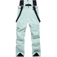 thumbnail image 1 of Baberos de nieve para mujer, pantalones de nieve impermeables, resistentes al viento, con cremallera frontal, ropa de esquí, trajes de nieve, mono de una pieza para invierno, 1 of 4